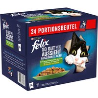 Felix ''So gut wie es aussieht'' 24 x 85 g - Gemüsevariationen (Rind, Huhn, Lachs, Forelle) von Felix