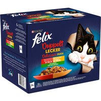 Felix "Doppelt lecker - so gut wie es aussieht" 24 x 85 g - Fleischauswahl mit Gemüse von Felix