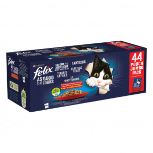 Felix So gut wie es aussieht Vielfalt vom Land mit Rind, Huhn, Ente, Lamm in Gelee 44 x 85 g von Felix