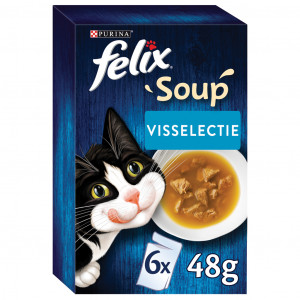 Felix Soup Original Fish Selection Katzensuppe 6 x 48 g 4 x (6 x 48 g) von Felix