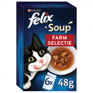 Felix Soup Orignal Farm Selection Katzensuppe 6 x 48 g 4 x (6 x 48 g) von Felix