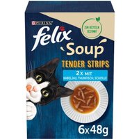 Felix Soup Tender Strips Suppe 6x48g Kabeljau, Thunfisch, Scholle von Felix