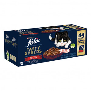 Felix Herrliche Stücke Farm Selection mit Rind, Huhn, Ente, Pute in Sauce Pro Karton (44 x 80 g) von Felix