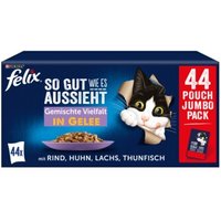 Felix Nassfutter Katze in Gelee 44x85 g Gemischte Vielfalt von Felix