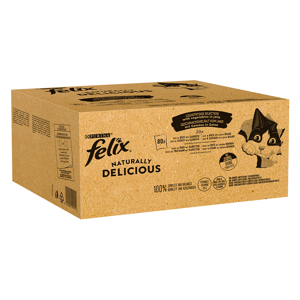 Megapack Felix Naturally Delicious 80 x 80 g - Geschmacksvielfalt vom Land von Felix