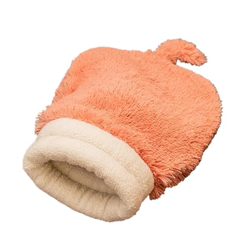 Katzennest Schlafsack Katze Winter Warmer Schlafsack Weicher Katzenunterschlupf Selbstwärmendes Katzenbett Katzenbetthöhle 360° Wickel Bequemer Haustier-Kuschelsack von Fellflying