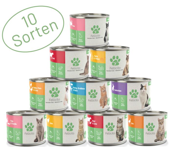 Fellicita Katze Nassfutter Probierpaket 200g von Fellicita