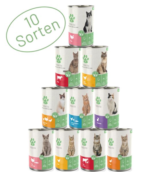 Fellicita Katze Nassfutter Probierpaket 400g von Fellicita