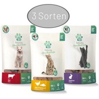 Fellicita Katzensnacks 3x50g Mixpaket Fellonis Fleischstreifen, 3 Sorten von Fellicita