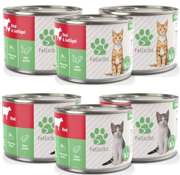 Fellicita Mixpaket Nr. 7 für Kitten  6 x 200g von Fellicita