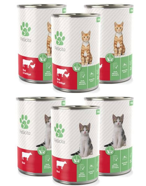 Fellicita Mixpaket Nr. 8 für Kitten  6 x 400g von Fellicita