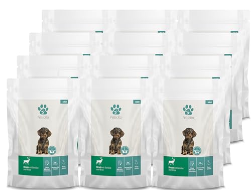 Fellicita Premium Nassfutter für Hunde - Hirsch mit Gemüse & Hirse - 12er Pack - 12 x 100g - Monoprotein, hochwertiges Hundenassfutter, glutenfrei, leckere Pastete, Alleinfuttermittel von Fellicita