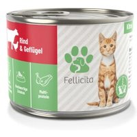 Fellicita Rind & Geflügel für Kitten 6x 200g von Fellicita