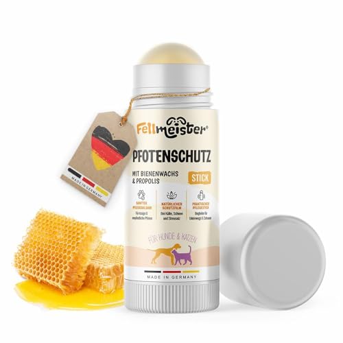 Fellmeister® Pfotenbalsam, Nasenbalsam Hund & Katze als Stick I Pfotenschutz bei empfindlichen und rissigen Pfoten I Natürliche Inhaltsstoffe mit Bienenwachs I Made in Germany von Fellmeister