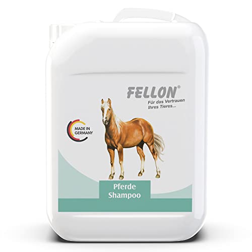 Fellon Pferdeshampoo - Sanftes Fellpflege-Shampoo für Pferde, gegen trockene Haut - pH-neutral, natürlich, rückfettend - Reinigungsshampoo mit milden Waschsubstanzen - 10 Liter Kanister von Fellon