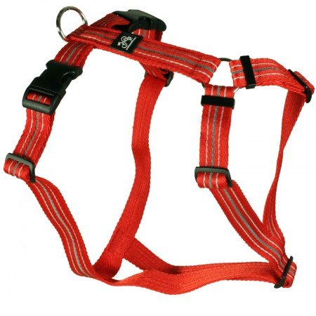 Feltmann Brustgeschirr Soft Nylonband, Reflexband, Rot, 40-60cm, 15mm von Feltmann