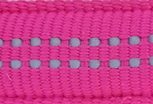 Feltmann Hundegeschirr - Super Soft, pink, reflektierend, Bauchumfang 35-50 cm, 15 mm Bandbreite von Feltmann