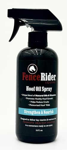 Fence Rider Huföl-Spray, Premium-Mischung aus natürlichen Ölen und Nährstoffen, um die Huffeuchtigkeit auszugleichen, während es daran arbeitet, Risse zu korrigieren und Fäulnis entgegenzuwirken, 473 von FenceRiderEquine