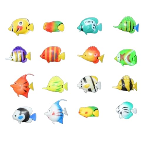 Fenteer 20 x Tropische, schwimmfähige Fische, Nachahmungsfische, Fischmodelle, künstliche Fischornamente, Fischstatuen-Set für Wassersäulenlampen von Fenteer