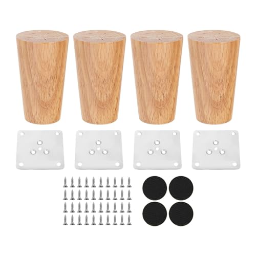 Fenteer 4-teilige Schrankbeine, Sofabeine als Ersatz, multifunktionale Schrankfüße, Holzmöbelbeine für Couchtisch, Schlafzimmer, Heimsofa, Höhe 8cm von Fenteer