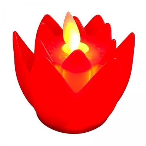 Fenteer 4X LED Teelichter, Kerzenflackern, Lotus Lampe, LED Buddhistische Lichter, Flammenlose Buddhistische Anbetung, Lotus Lampe für Fenster, Nachtlichter I von Fenteer