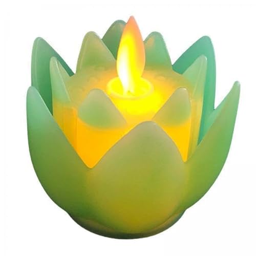 Fenteer 5X LED Teelichter, Kerzenflackern, Lotus Lampe, LED Buddhistische Lichter, Flammenlose Buddhistische Anbetung, Lotus Lampe für Fenster, Nachtlichter I von Fenteer