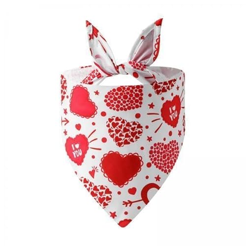 Fenteer 6xValentine Tag Hund Bandana Valentine Pet Bandana für Valentine Party Zubehör von Fenteer