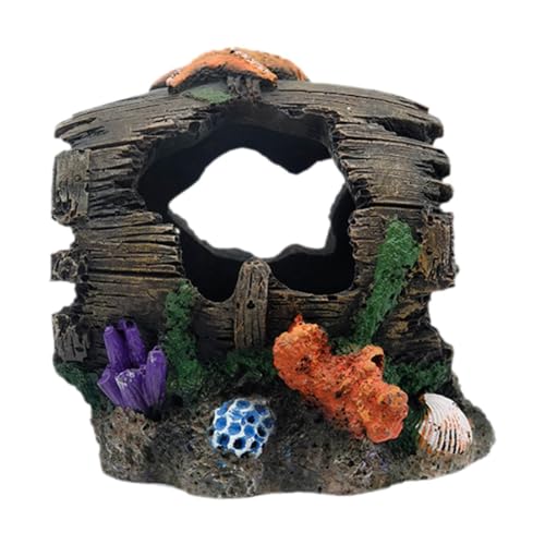 Fenteer Aquarium Landschaft Dekoration Rock Höhle Haus Figur Teich Realistische Aquarium Ornament Fisch Dekor von Fenteer