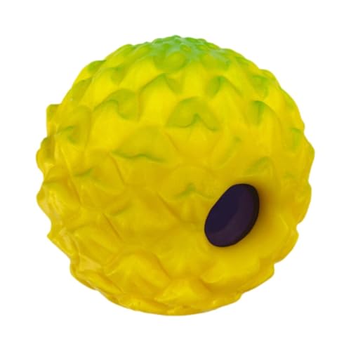 Fenteer Ball für Hunde, aktiver Rollball, Trainingsgeschenke für Hunde, selbstspielend, lustiger Quietschton für Welpen, mittelgroße und große Hunde, Gelb, 7cm von Fenteer