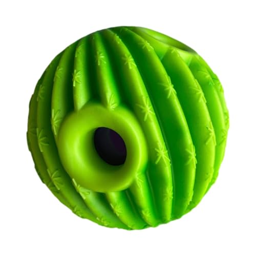 Fenteer Ball für Hunde, aktiver Rollball, Trainingsgeschenke für Hunde, selbstspielend, lustiger Quietschton für Welpen, mittelgroße und große Hunde, GrÜn, 10cm von Fenteer