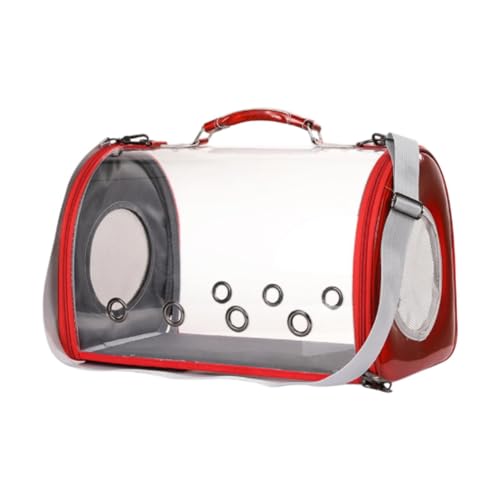 Fenteer Cat Carrier Travel Carrier Handtasche Geräumiges Design komfortabler tragbarer Beutel Transporttasche für Reisen im Freien Camping im Freien, Rot von Fenteer