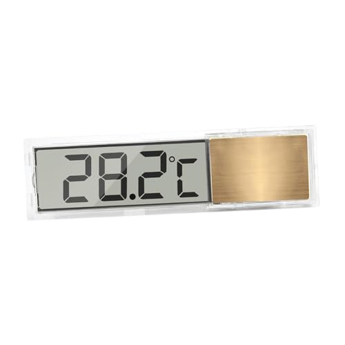 Fenteer Elektronisches Aquarium-Thermometer, Temperaturmessgerät, Display, Thermometer, Tankthermometer für Aquarium, Terrarium, Reptilien, Golden von Fenteer