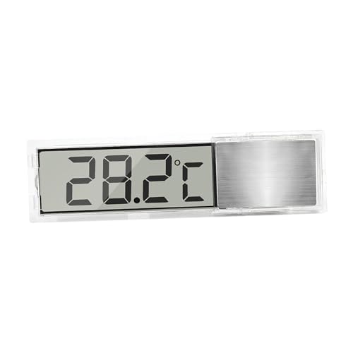 Fenteer Elektronisches Aquarium-Thermometer, Temperaturmessgerät, Display, Thermometer, Tankthermometer für Aquarium, Terrarium, Reptilien, Silber von Fenteer