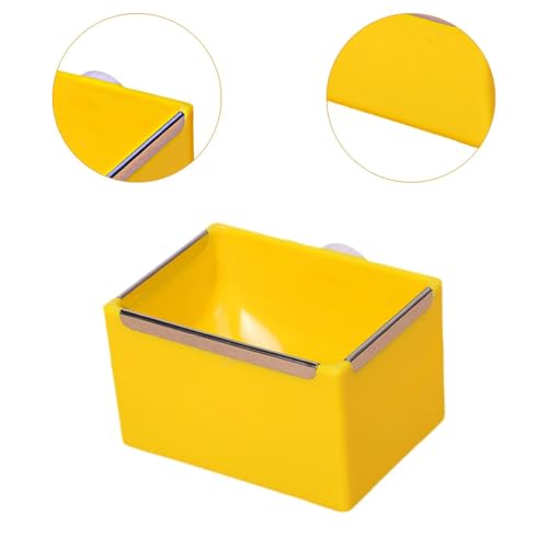 Fenteer Hamster Food Bowl Kleine Tierfutter Schüssel Innenstabile Multifunktion Hasenfuttermittelgericht für Hamstermäuse Ratten Kaninchen Kaninchen, Gelb von Fenteer