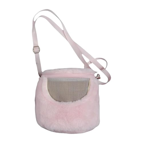 Fenteer Hamster-Tragetasche, Reise-Handtasche, Habitat, warm, tragbar, ausgehende Tragetasche, Käfig, kleine Haustier-Reisetasche für Golden Bear Igel, Rosa von Fenteer