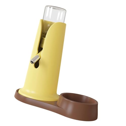 Fenteer Hamster Wasser Flasche Käfig Spender, Auslaufsicher, Staubdicht Hamster Trinkbrunnen Kein Tropf Wasser Feeder Spender für, Gelb von Fenteer