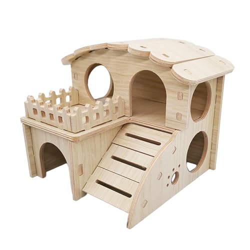 Fenteer Hamsterhaus, Käfigzubehör, Versteckzubehör, lustiges Hüttenversteck, Spielspielzeughütte, Hamsterversteck für Ratte, Maus, Zwerghamster, 14cmx13cmx12.5cm von Fenteer