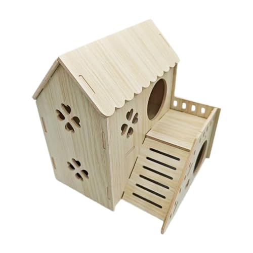 Fenteer Hamsterhaus aus Holz, multifunktional, für Mäuse und Ratten, Versteck für Hamster, Meerschweinchen, kleine Haustiere, Chinchillas von Fenteer