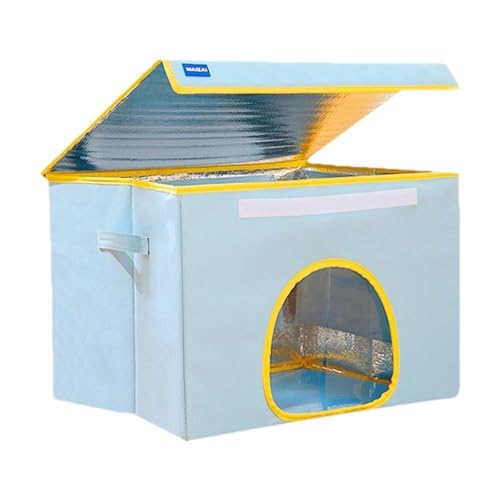 Fenteer Haustierkühlhaus Unterkunft Easy Clean Indoor Outdoor Pet Supplies Faltbar für heißes kaltes Wetter Multifunktionales Nest für Welpen, 50x40x38cm von Fenteer