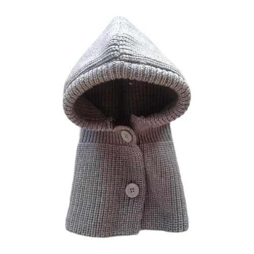 Fenteer Herbst Winter Haustier Hut Kopfbedeckung Mode einfach zu tragen Ohren Hoodie weiche kalte Wetter warme Mütze Hunde Kapuze warme Mütze für Welpen, M Gray von Fenteer