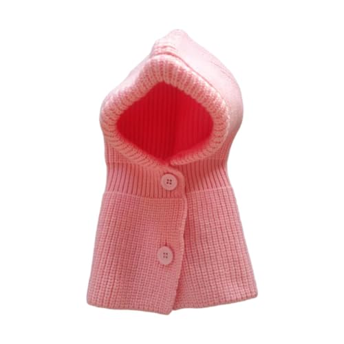 Fenteer Herbst Winter Haustier Hut Kopfbedeckung Mode einfach zu tragen Ohren Hoodie weiche kalte Wetter warme Mütze Hunde Kapuze warme Mütze für Welpen, S Pink von Fenteer