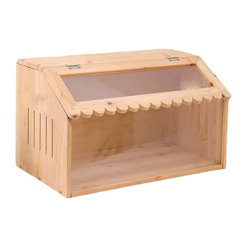 Fenteer Hühnerbrotbox, Holz, robuster Inkubator Leichtes kleines Hühnerkoop -Brutschachtel für Wachteln Chick Ducks Vögel Vorräte, 50x30x30cm von Fenteer