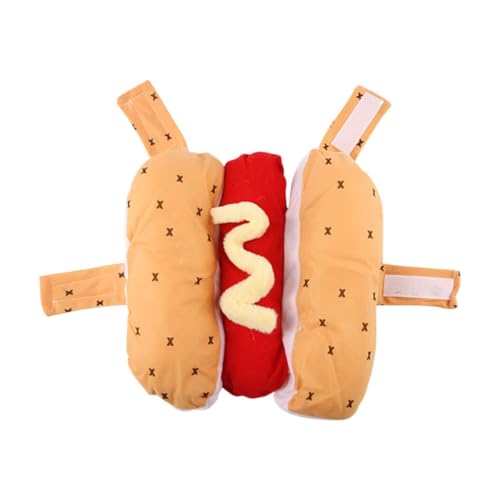 Fenteer Hunde-Hotdog-Kostüm, Katze, Halloween-Kostüm, Party-Dekoration, Foto-Requisite, lustige Verkleidung, Haustierbekleidung, Kleidung für, XL von Fenteer