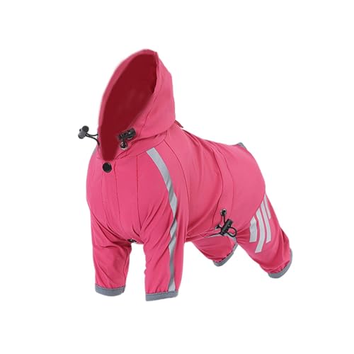 Fenteer Hunde-Regenmantel mit Hut, Hunde-Regenjacke, Hundekleidung, Winddichte Outdoor-Haustier-Regenkleidung, wasserdicht für ausgehende Wanderungen, M von Fenteer