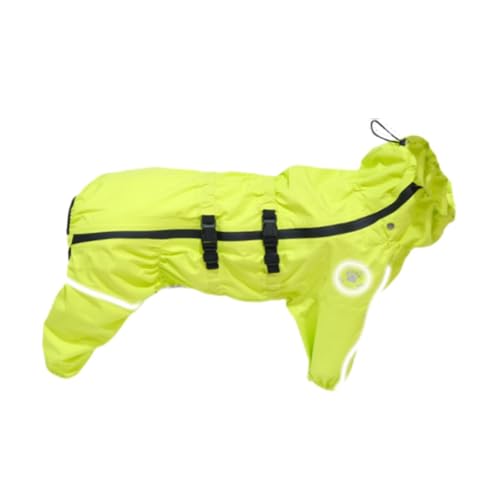 Fenteer Hunde-Wintermantel, Hundekleidung, Schneeanzug, verstellbar, wasserdicht, für Spaziergänge im Freien, Hunde-Regenmantel, Hundejacke für kleine Hunde, GrÜn, XL von Fenteer