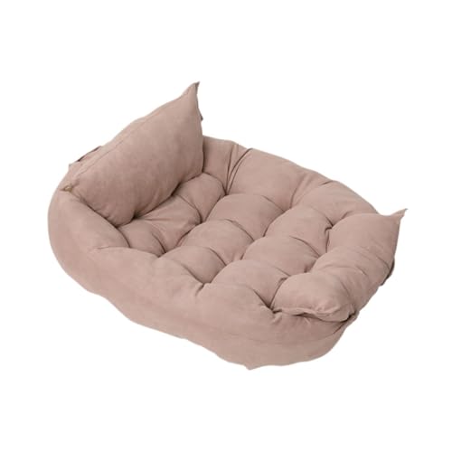 Fenteer Hundebett, faltbares Haustierbett, Haustierkissen, Matratze, Hundesofa, Bett, warme Haustiermatte, Welpen-/Kätzchennest für große, mittelgroße und, Hell-Pink von Fenteer