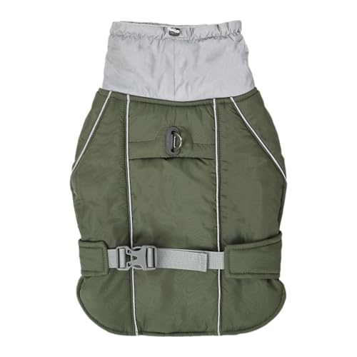 Fenteer Hundemantel Trainingsweste Praktische Professionelle wasserdichte Hundebekleidung beißschutz mit Geschirr Hundejacke Hundeweste Stoff, GrÜn von Fenteer