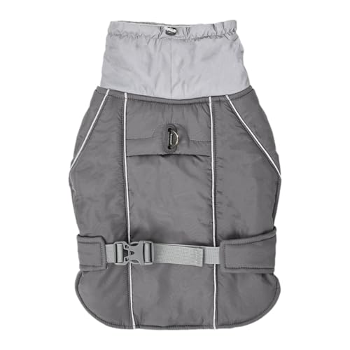 Fenteer Hundemantel Trainingsweste Praktische Professionelle wasserdichte Hundebekleidung beißschutz mit Geschirr Hundejacke Hundeweste Stoff, Grau von Fenteer