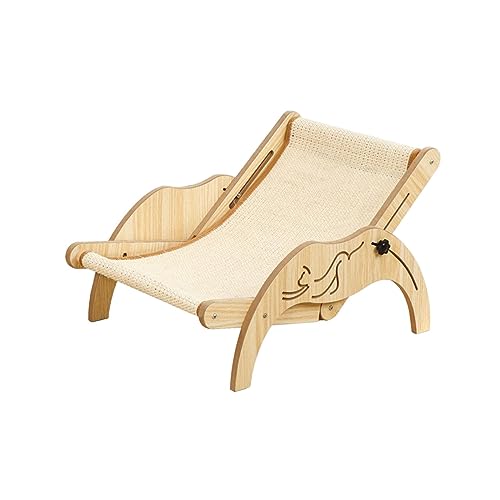 Fenteer Katzen Lounge Stuhl, Katzen Hängemattenbett, Tragbares, Bodenstehendes Katzen Hochbett, Katzennest, Haustierbett für Kleine Hunde, Kleine Tiere, Welpe, Sisal von Fenteer