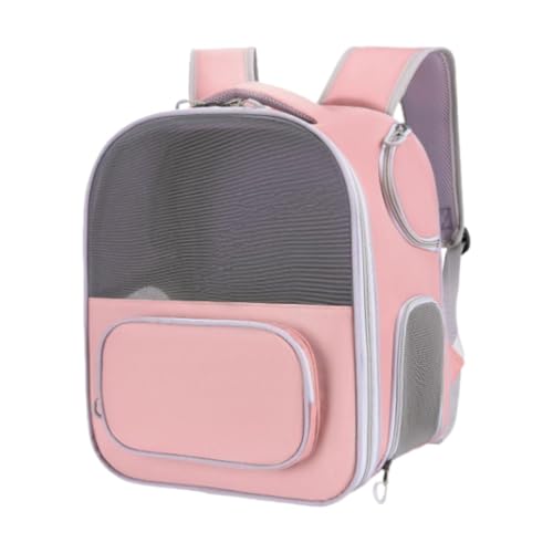 Fenteer Katzen-Rucksack-Träger, süßer Katzen-Träger-Rucksack, Haustier-Reisetasche, Haustier-Rucksack-Träger für Katzen, Wandern, Outdoor-Sightseeing, Rosa von Fenteer